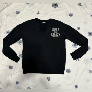 Women’s Her Universe Rule the Galaxy Star Wars V-Neck Fleece Lined Sweatshirt.
